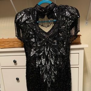 Black sequin dress